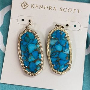 SOLD!! Kendra Scott Bronzed Veined Elle Earrings